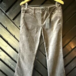 Sanctuary for Anthropologie Charcoal Velveteen Trousers NWT